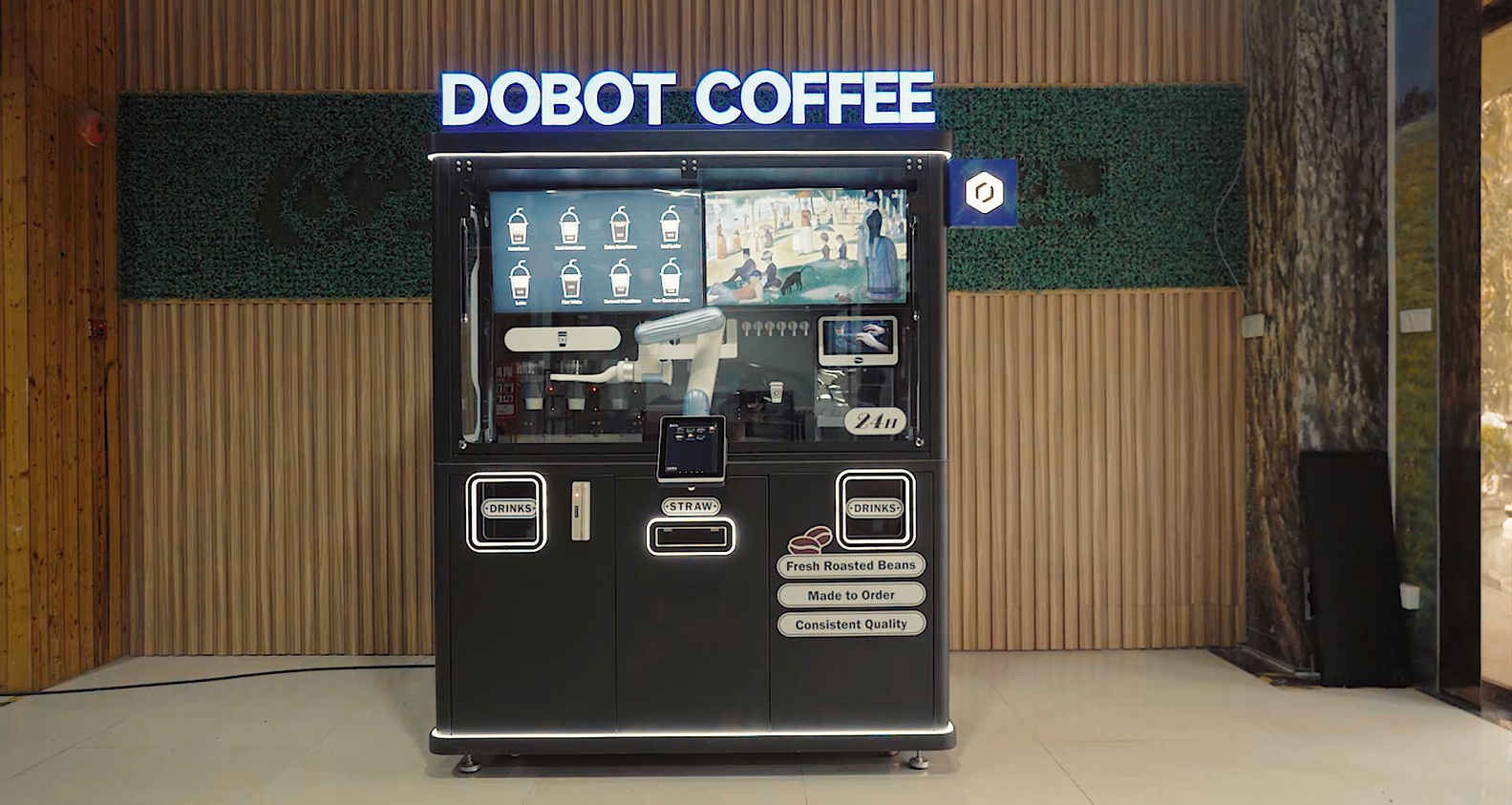 大負載協作機器人CR20A,人機協作,車燈鎖附,移動焊接工作站-零售業突圍全靠它了...... 越疆機器人咖啡站震撼上市！